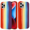 Силіконовий чохол Rainbow Liquid Silicone для iPhone 15 Pro-червоний
