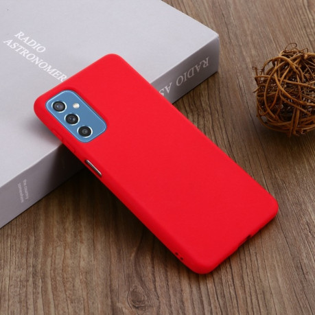 Силиконовый чехол Solid Color Liquid Silicone на Samsung Galaxy M52 5G - красный