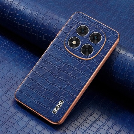 Чехол AZNS Electroplated Frame Crocodile Texture на Xiaomi Redmi Note 14 Pro+ 5G - синий