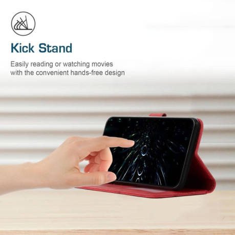 Чохол-книжка Stitching Calf Texture для Infinix Hot 50 4G - червоний