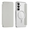 Чехол-книжка Shield MagSafe RFID Anti-theft Leather для Samsung Galaxy S26+ 5G — серый