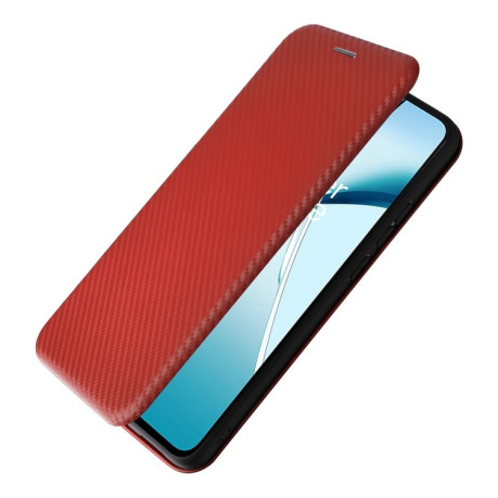 Чохол-книжка Carbon Fiber Texture на OnePlus Nord CE4 Lite - коричневий