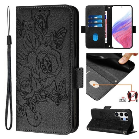 Чохол-книжка Magnetic RFID Anti-theft Leather  для Samsung Galaxy S25 Ultra 5G - чорний
