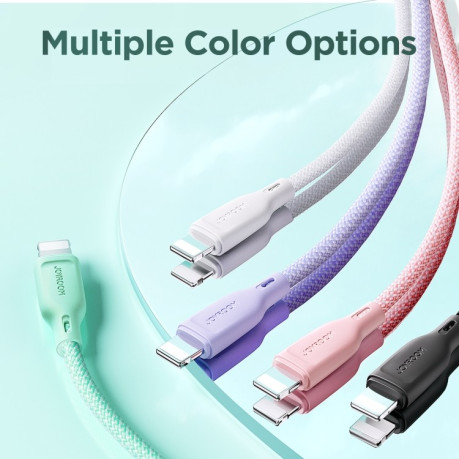 Кабель JOYROOM SA34-AL3 3A USB to 8 Pin Fast Charge Data Cable, Length: 1m - фиолетовый