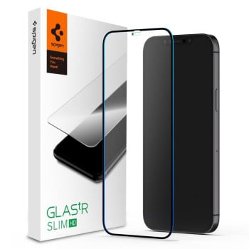 Оригінальне захисне гартоване скло Spigen Tr Slim HD для iPhone 12 Mini Black