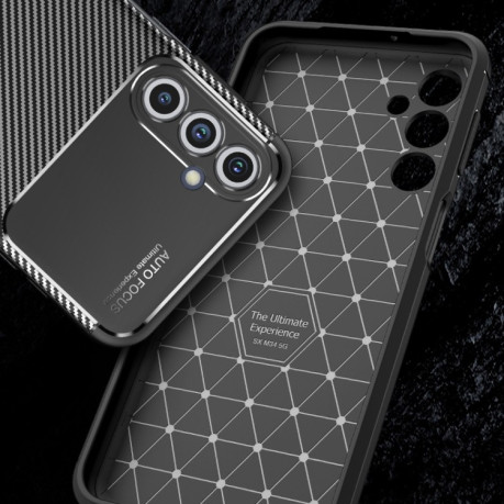 Ударозащитный чехол HMC Carbon Fiber Texture на Samsung Galaxy M34 5G - черный