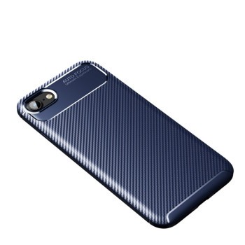 Ударозащитный чехол HMC Carbon Fiber Texture на iPhone SE 3/2 2022/2020/7/8- синий