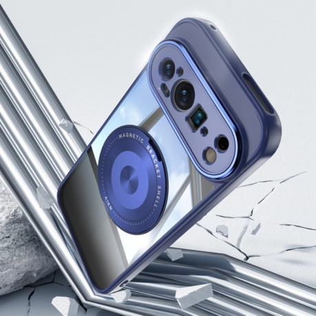 Протиударний чохол 360 Holder Magsafe Acrylic Hybrid для Google Pixel 9 Pro XL - синій