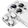 Захисне скло на камеру ENKAY Hat-Prince Blink Diamond Camera Lens Aluminium Alloy для iPhone 15 Pro / 15 Pro Max - серіблясте