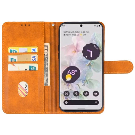 Чохол-книжка EsCase Leather для Google Pixel 8 - коричневий