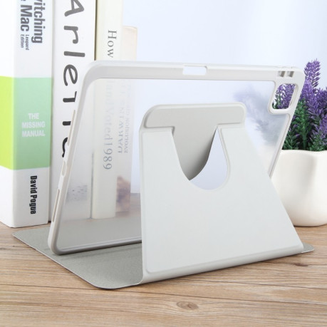 Чехол-книжка GEBEI Acrylic TPU 3-folding Rotating Smart Tablet Leather для iPad Pro 13 2024 - серый