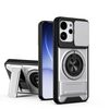 Противоударный чехол Lens Sliding Window Multifunctional Magnetic Shockproof со шторкой камеры для OPPO Reno15 F 5G Global — титаново-серый