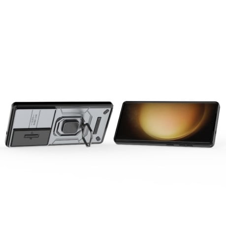 Противоударный чехол Sliding Camshield для Samsung Galaxy S25 Ultra 5G - серый