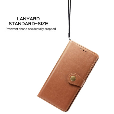 Чехол- книжка Retro Solid Color на Samsung Galaxy S21 FE  - коричневый