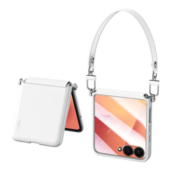 Чохол SULADA Skin Feel Liquid Leather на Samsung Galaxy Flip8 5G — білий