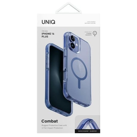 Оригинальный чехол UNIQ Combat Magclick Charging на iPhone 16 Plus - Blue