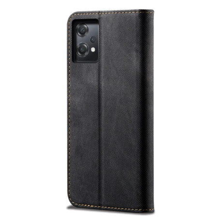 Чохол книжка Denim Texture Casual Style на Realme 9 Pro/OnePlus Nord CE 2 Lite 5G - чорний