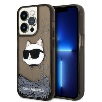 Оригінальний чохол Karl Lagerfeld Glitter Choupette Head для iPhone 14 Pro Max - black