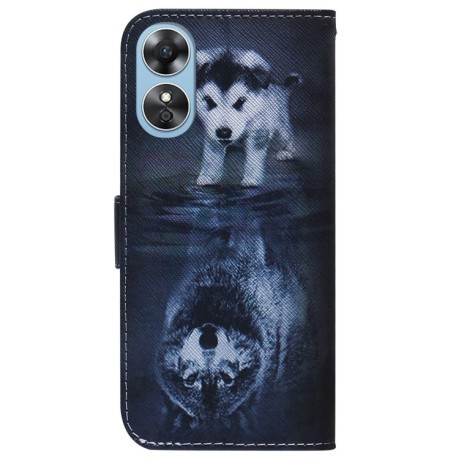 Чехол-книжка Coloured Drawing для OPPO A17 - Wolf and Dog