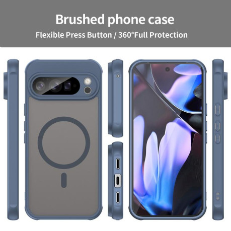 Протиударний чохол Fan Dun Series TPU Hybrid PC Frosted Magsafe для Google Pixel 10 Pro XL - синій