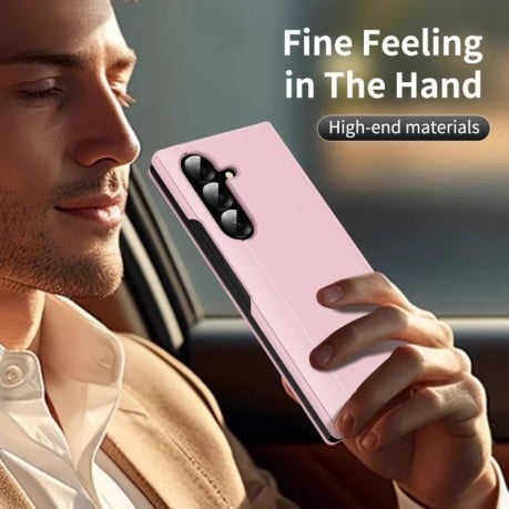 Чехол-книжка Smart View Window Leather на Samsung Galaxy Fold 7 5G - розовый