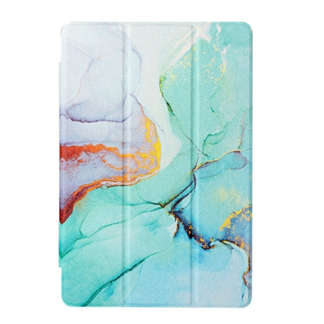 Чехол-книжка Silk Texture Colored Drawing Pattern для iPad 10.2 2021/2020/2019 - Green Marble