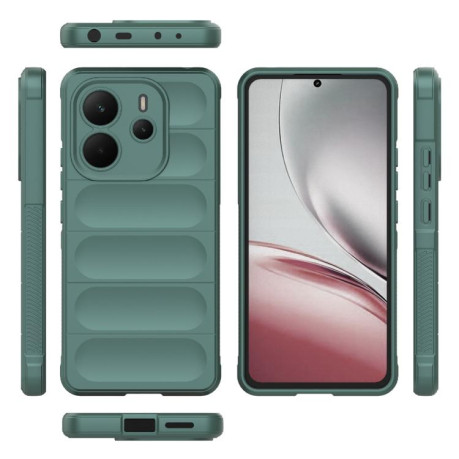 Силіконовий чехол Magic Flannel для Xiaomi Redmi Note 14 4G 164.84mm - зелений