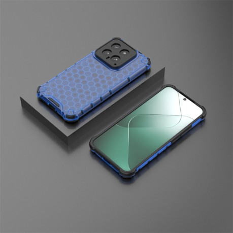 Противоударный чехол Honeycomb на Xiaomi 14 - синий