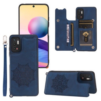 Протиударний чохол Mandala with Card Slot для Xiaomi Poco M3 Pro/Redmi Note 10 5G/10T/11 SE - синій