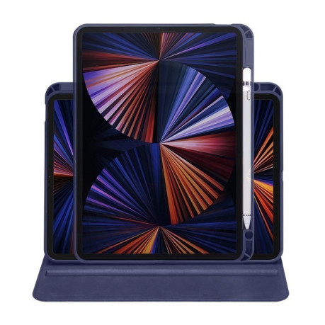 Чехол-книжка Acrylic 360 Degree Rotation Holder Leather для iPad Pro 11 2024 - синий