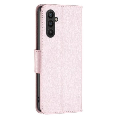 Чохол-книжка Litchi Texture Pure Color для Samsung Galaxy A25 5G - рожеве золото
