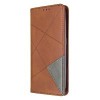 Чохол-книжка Rhombus Texture на Samsung Galaxy A01 - коричневий