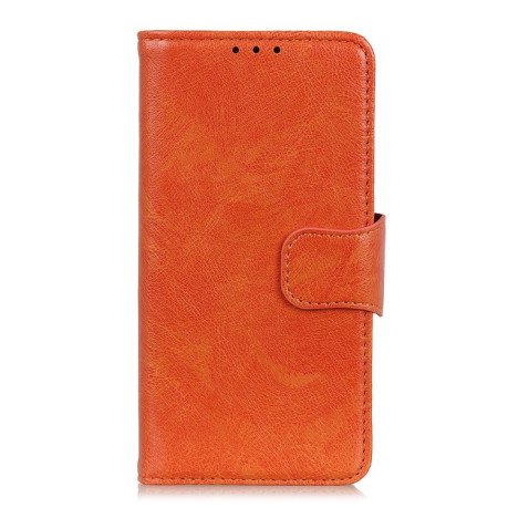 Чехол-книжка Nappa Texture на Samsung Galaxy A73 5G - оранжевый