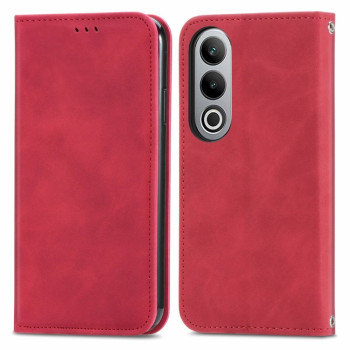 Чохол-книжка Retro Skin Feel Business Magnetic на OnePlus Nord CE4 - червоний