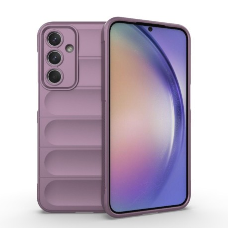 Силиконовый чехол Magic Flannel для Samsung Galaxy M35 - фиолетовый