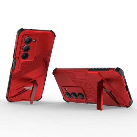 Противоударный чехол Punk Armor с подставкой на Xiaomi Redmi 15 5G / 4G EU 171mm - красный