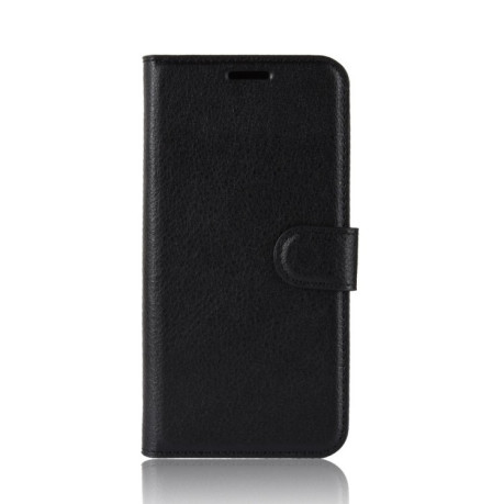 Кожаный чехол Litchi Texture на Samsung  Galaxy A10-черный