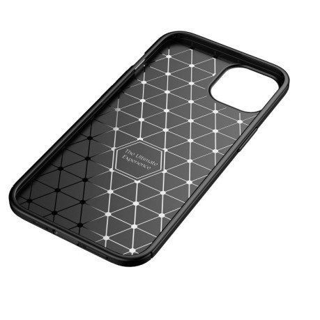 Ударозащитный чехол HMC Carbon Fiber Texture на iPhone 13 mini - черный