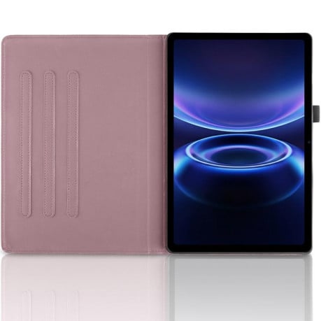 Чехол-книжка Tree Life Embossed Rotation Leather на Xiaomi Redmi Pad 2 SE 9.7 2026 — розово-золотой
