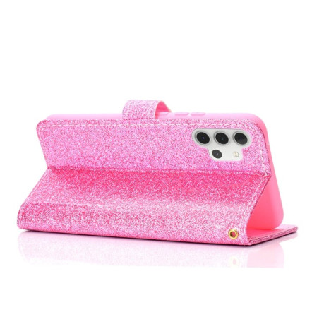Чехол-книжка Glitter Powder на Samsung Galaxy A32 4G - розовый