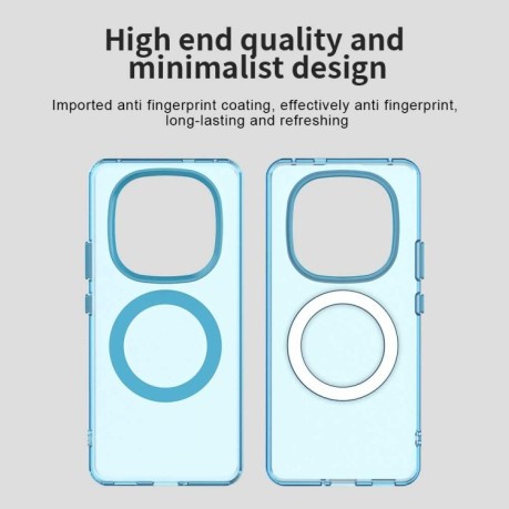Противоударный чехол MagSafe Holder PC Hybrid для Xiaomi Redmi Note 14 Pro+ 5G - синий