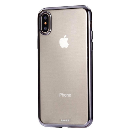 Ультратонкий чехол  Electroplating Protective Case на  iPhone XS Max черный