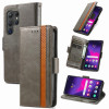Чохол-книжка CaseNeo Splicing Dual Magnetic Buckle Leather для Samsung Galaxy S24 Ultra 5G - сірий