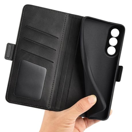 Чехол-книжка Dual-side Magnetic Buckle для OnePlus Nord 5 / Ace 5 Ultra - черный