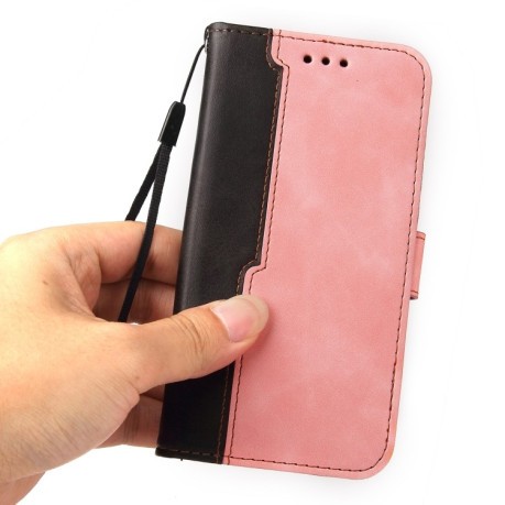 Чехол-книжка Business Stitching-Color для Xiaomi Redmi 10 - розовый