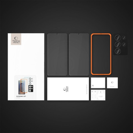 Комплект захисного скла Tech-Protect Supreme Set 3 pcs для Samsung Galaxy S25 Ultra - Transparent
