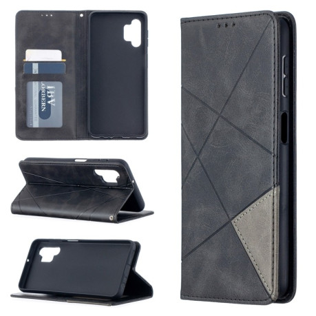 Чохол-книжка Rhombus Texture на Samsung Galaxy A32 5G-чорний