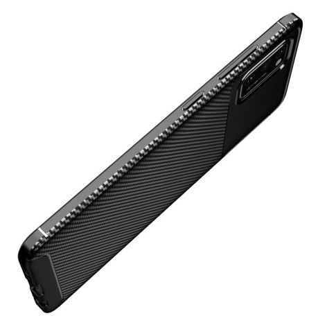 Ударозащитный чехол HMC Carbon Fiber Texture на Samsung Galaxy A32 4G- коричневый