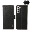 Шкіряний чохол-книжка KHAZNEH Genuine Leather RFID для Samsung Galaxy S23+Plus 5G - чорний