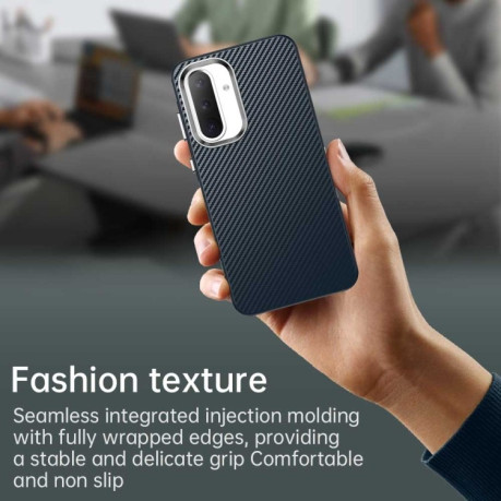Ударозащитный чехол Carbon Fiber Series IMD на Samsung Galaxy A36 5G - синий